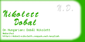 nikolett dobal business card