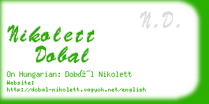 nikolett dobal business card